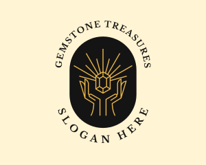 Gemstone Jewelry Hand logo design