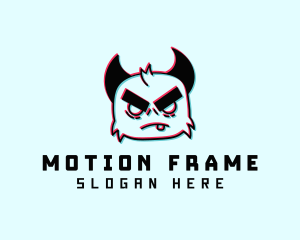 Glitch Yeti Monster logo design