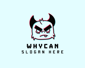 Game Stream - Glitch Yeti Monster logo design