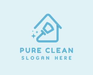 House Broom Cleaning logo design