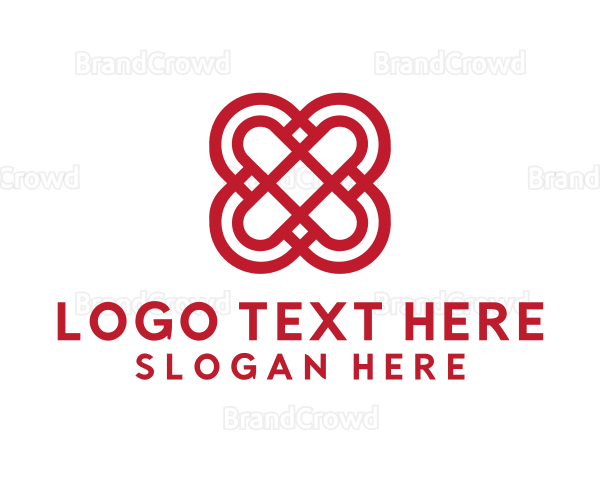 Modern Clover Letter X Logo