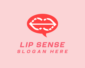 Dating Lips Chat logo design