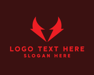 Electricity - Voltage Bull Horns logo design