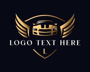Car - Luxury Car Wings Dealership logo design