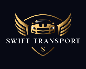 Luxury Car Wings Dealership logo design