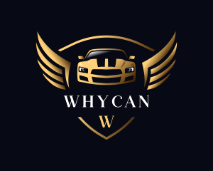 Luxury Car Wings Dealership logo design