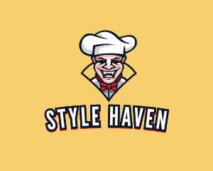 Toque - Evil Laughing Chef logo design