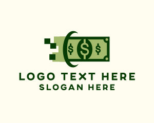 Remittance - Dollar Cash Pixel logo design