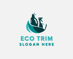 Eco Spray Bottle Cleaner logo design