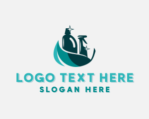 Cleaner - Eco Spray Bottle Cleaner logo design