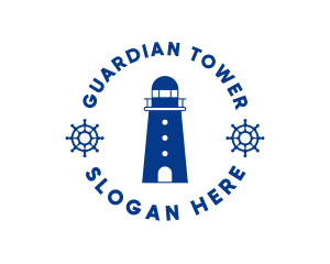 Nautical Lighthouse Tower logo design