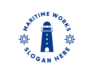 Nautical Lighthouse Tower logo design