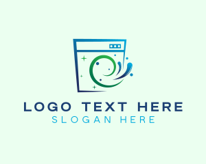 Dry Cleaning - Clean Laundry Washing logo design