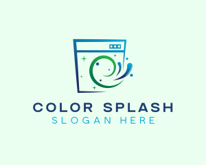 Clean Laundry Washing logo design