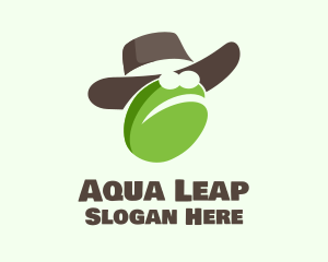 Cowboy Frog Cartoon logo design