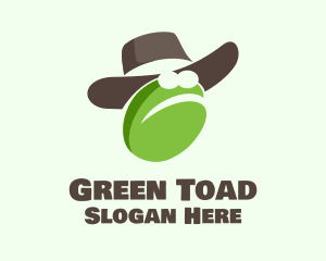 Cowboy Frog Cartoon logo design