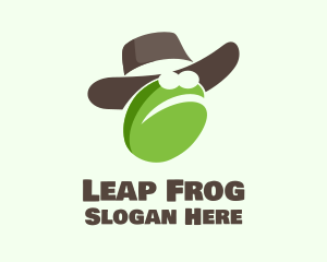 Cowboy Frog Cartoon logo design