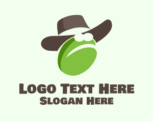 Bean - Cowboy Frog Cartoon logo design