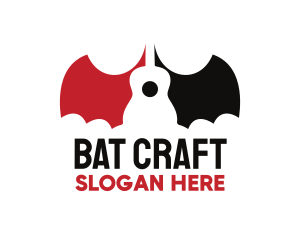 Bat - Bat Wings Guitar logo design