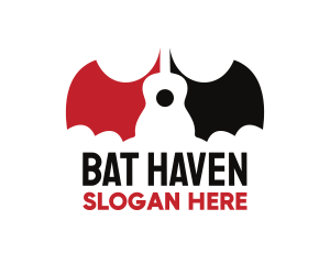Bat - Bat Wings Guitar logo design
