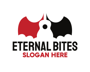 Vampire - Bat Wings Guitar logo design