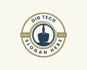 Dig - Shovel Dig Equipment logo design