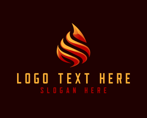 Fuel - Burning Flame Fuel logo design