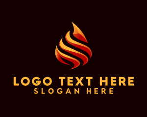 Flammable - Hot Burning Flame logo design