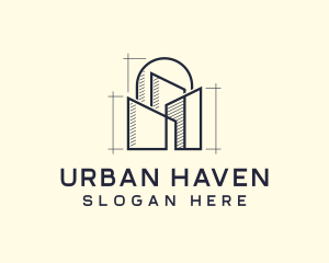 Urban Structure Architecture Design logo design