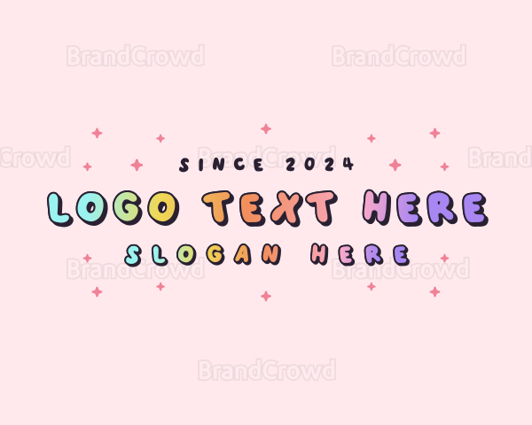 Cute Quirky Sparkle Logo