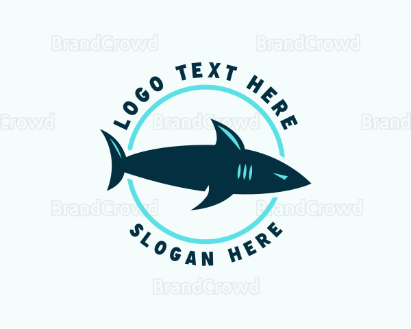 Surf Gear Shark Animal Logo