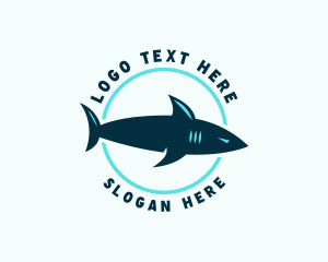 Swim - Surf Gear Shark Animal logo design