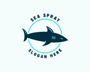 Surf Gear Shark Animal logo design