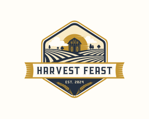 Wheat Farm Field logo design