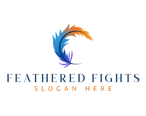 Plume Feather Writing logo design