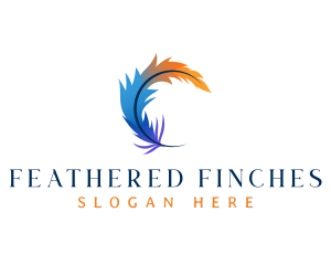 Plume Feather Writing logo design