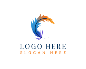 Writer - Plume Feather Writing logo design