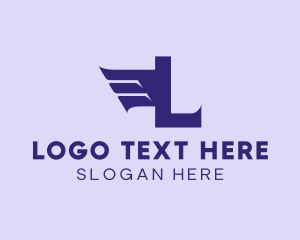 Airlines - Modern Aviation Wings Letter L logo design