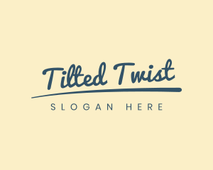 Tilted - Script Clothing Company logo design
