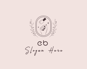 Feminine - Wreath Nail Polish logo design