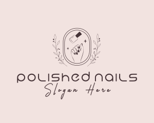 Wreath Nail Polish logo design