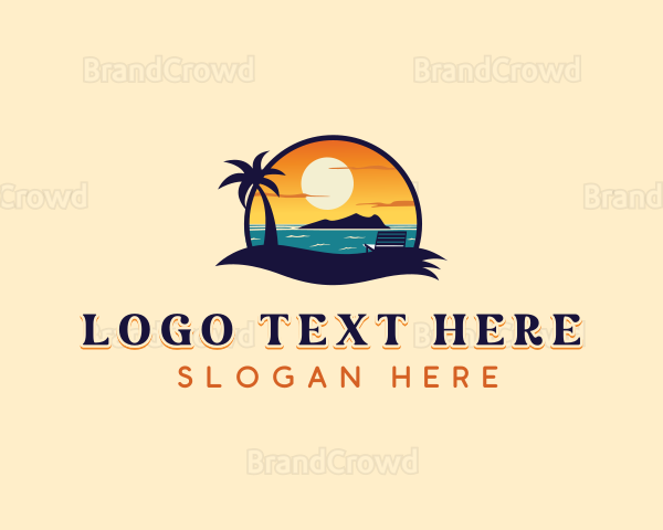 Island Beach Vacation Logo