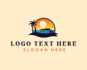 Island Beach Vacation logo design