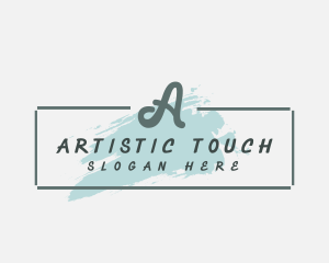 Paint Stroke Brush logo design