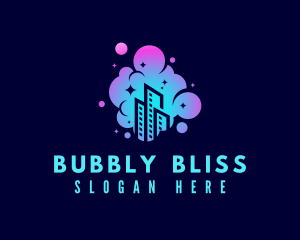 Bubbles City Building logo design