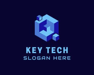 Tech Cube Puzzle  logo design