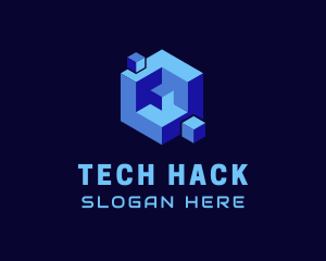 Tech Cube Puzzle  logo design