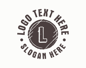 Cheap - Rustic Letter Circle logo design
