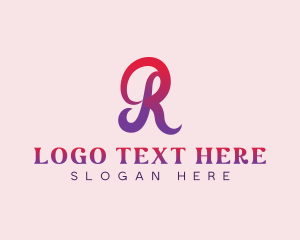 Event Planner - Cursive Premium Letter R logo design