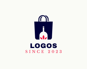 Wine Bottle Shopping  Logo